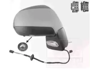Image of VAN WEZEL Wing mirror * HAGUS * 4076818 Outside mirror,Side mirror PEUGEOT,5008 (0U_, 0E_),3008 (0U_)