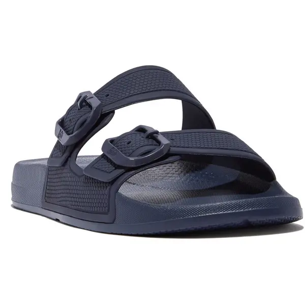 Image of Fitflop Womens iQUSHION Adjustable Buckle Sliders UK Size 8 (EU 42) Midnight Navy FIT044-MNAVY-8