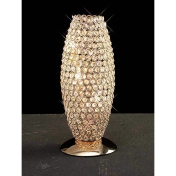 Image of Kos Table Lamp 3 Bulbs gold / crystal