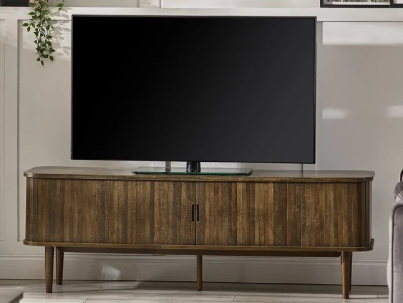 Image of Julian Bowen Arya Dark Oak 2 Door TV Cabinet