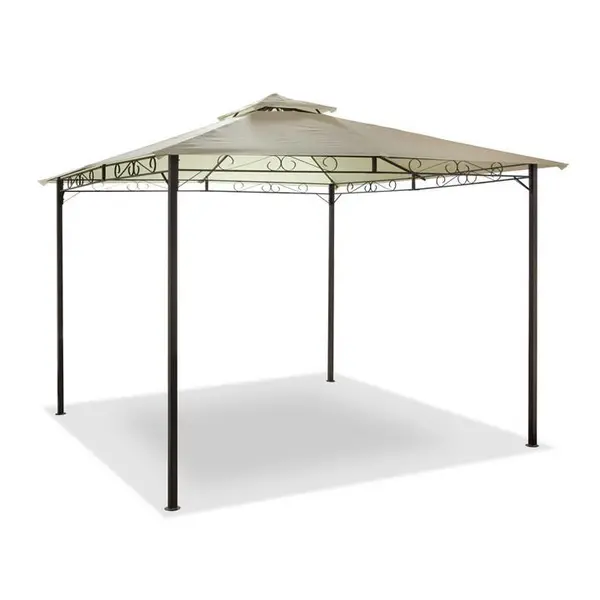 Image of Suntime Malaga Steel Open Sided Gazebo - Grey 42 Inch