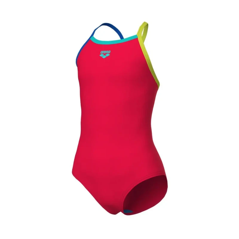 Image of One Piece swimsuit for girls Arena Light drop solid Rouge Female 10/11 ans