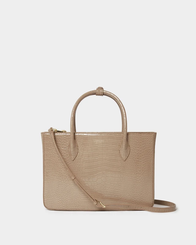 Image of OSPREY LONDON Womens The Fulham Grab Bag in Taupe Female One Size