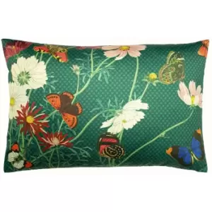 Image of Paoletti Wild Fauna Cushion Cover (One Size) (Emerald Green)