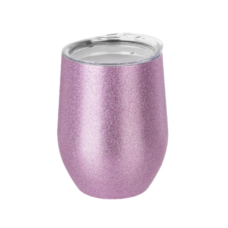Image of Treat Republic Insulated Stemless Glitter Wine Tumbler Pink