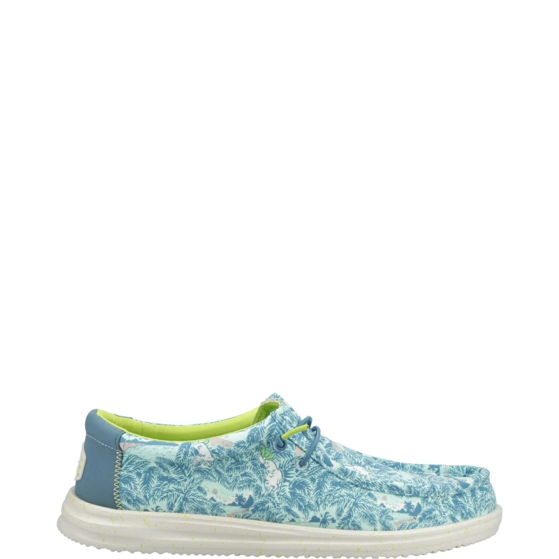 Image of HEYDUDE 'Wally H2O Tropical' Classic Slip On Shoes Blue
