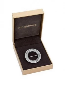 Image of Jon Richard Cubic Zirconia Circle Brooch