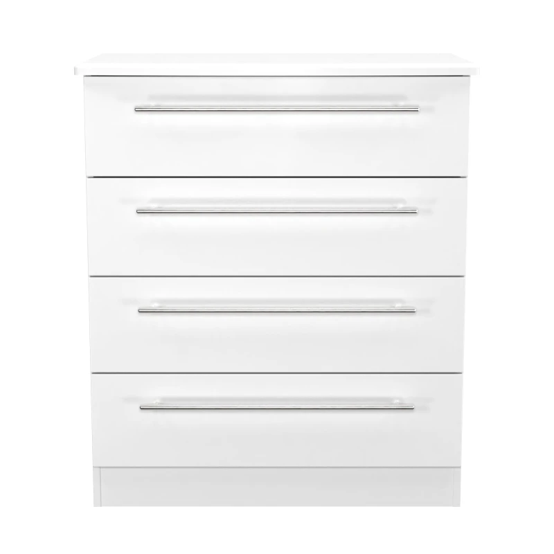 Image of Ready Assembled 2 U Carlton 4 Drawer Chest (Ready Assembled) in White Size: Medium White Unisex Medium