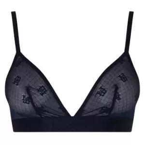 Image of TOMMY HILFIGER Sheer Monogram Bralette - Blue