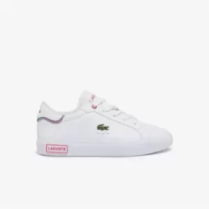 Image of Lacoste Powercourt Trainers Child Girls - White