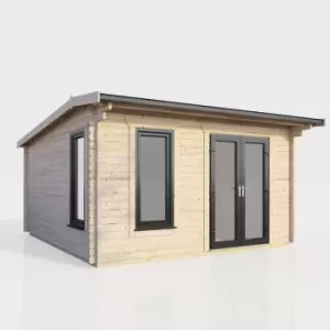 Image of Power 14x12 Apex Log Cabin - Right Hand Door