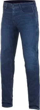 Image of Alpinestars Copper V2 Plus Motorcycle Jeans, blue, Size 36, blue, Size 36