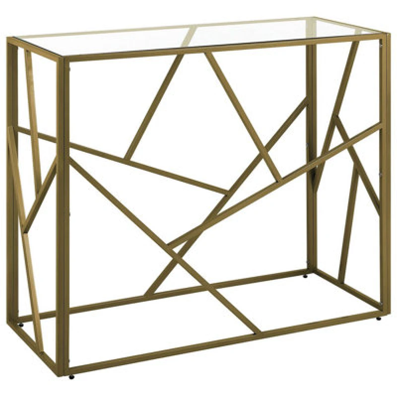 Image of Beliani Console Table Orland Glass Gold