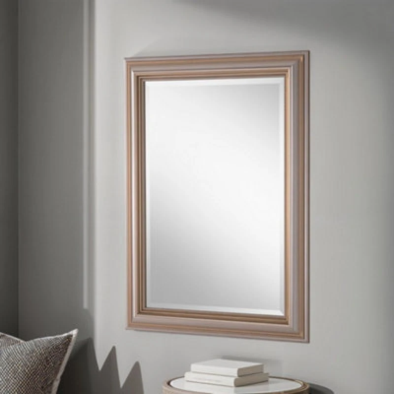 Image of Yearn Mirrors Classic Champagne Beaded Mirror 131x77.5cm Silver