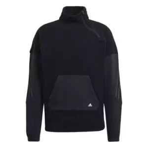 Image of adidas FIeece WTR Zip Jacket Mens - Black