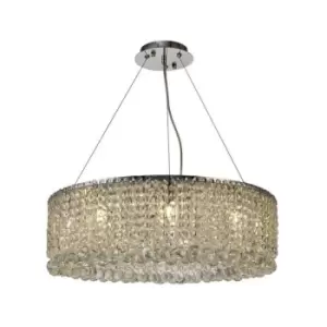 Image of Chandelier Empire Chrome polished 9 bulbs 58cm
