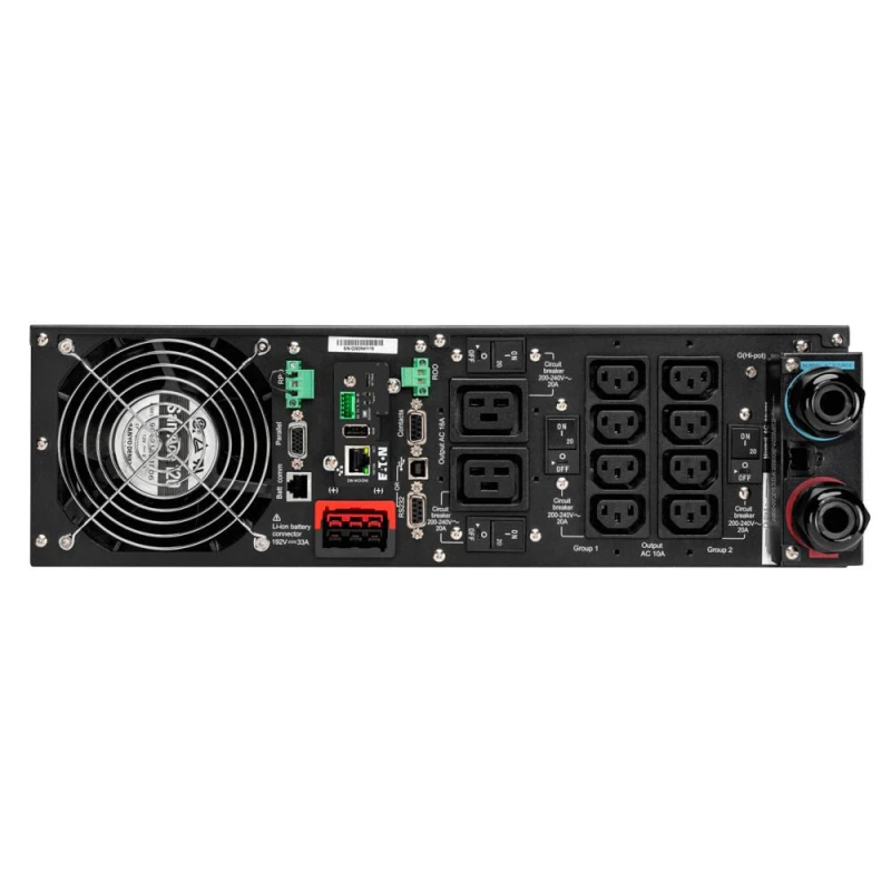 Image of Eaton Eaton 9PX 6000i RT3U uninterruptible power supply (UPS) Double-conversion (Online) 6 kVA 5400 W 8 AC outlet(s) 9PX6KIRTN-L