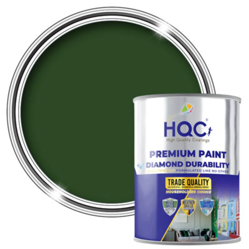 Image of Hqc Blackboard & Chalkboard Paint - Easy Clean, Writable & Erasable Surface - Racing Green - 1L