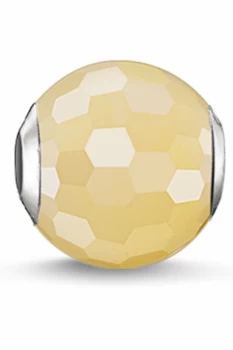 Image of Ladies Thomas Sabo Sterling Silver Karma Beads - Yellow aventurine Bead K0127-010-4