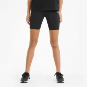 Image of PUMA Modern Sports Womens Short Leggings, Black/Georgia Peach, size Medium, Clothing