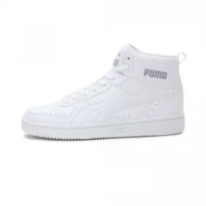 Image of Womens PUMA Rebound Joy Trainers, White/Limestone Size 9 Shoes