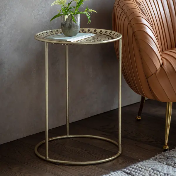 Image of Menard Side Table Gold