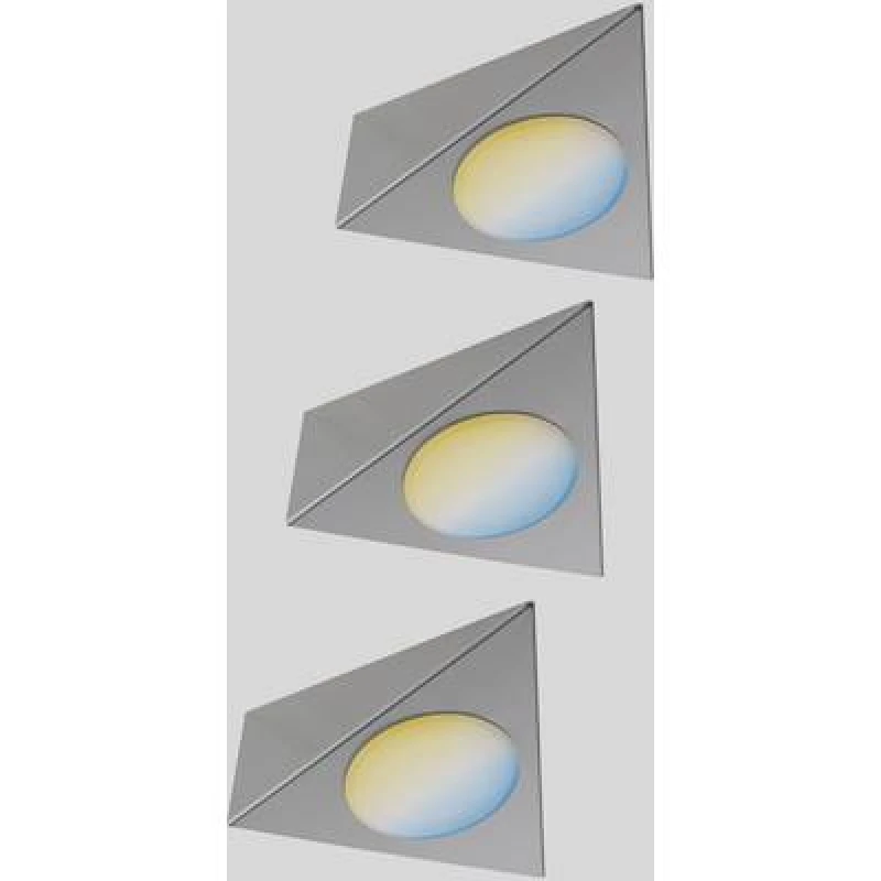 Image of Paulmann Paulmann CC Start Trigo Plinth lighting 3 Piece set 2.10 W Warm white Nickel 99974