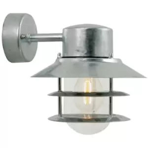 Image of Nordlux Blokhus Down Outdoor Wall Lantern Galvanized, E27, IP54
