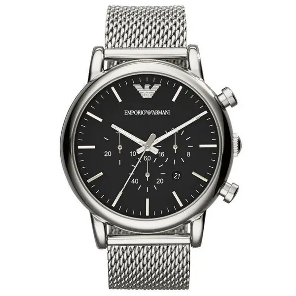 Image of Emporio Armani AR1808 46mm Classic Chronograph Black Dial Mens Watch
