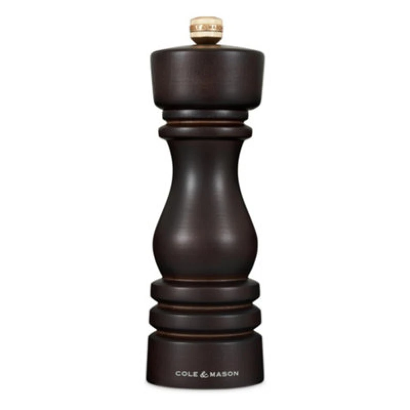 Image of Cole & Mason London Chocolate Wood Salt Mill 180mm - Dark Brown