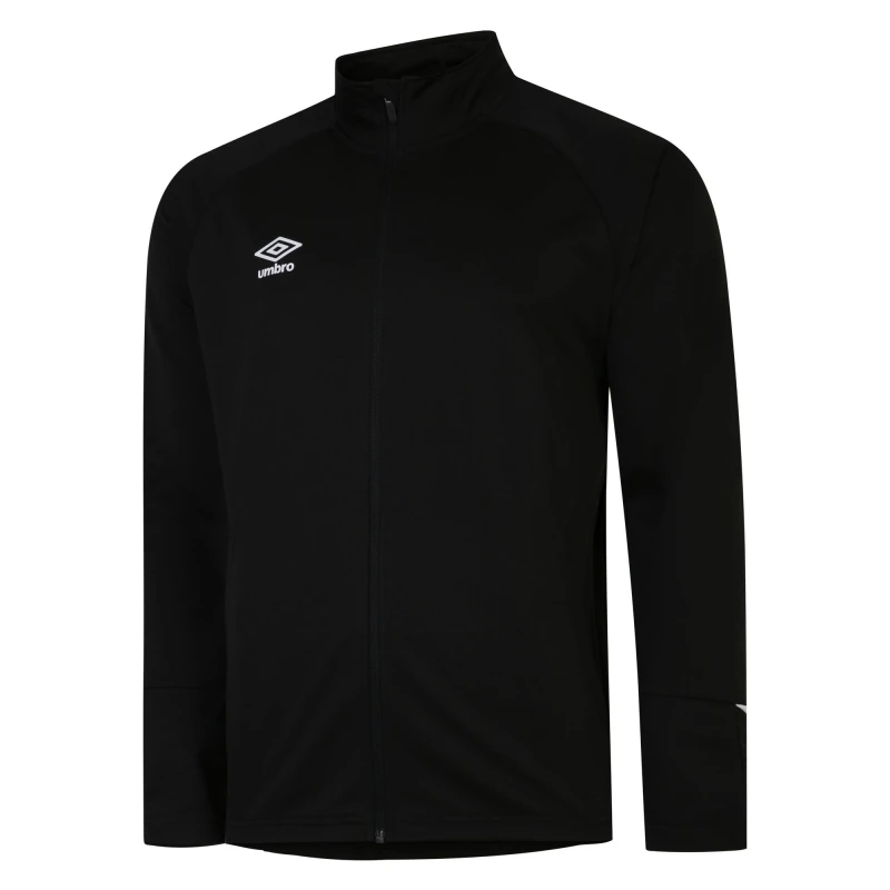 Image of Umbro Total Training Knitted Track Jacket in Black Size: 11-12 Years Black Unisex 11-12 Years
