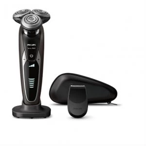 Image of Philips Series 9000 Wet & Dry Mens Electric Shaver - S9552/12 - Black/ Brown