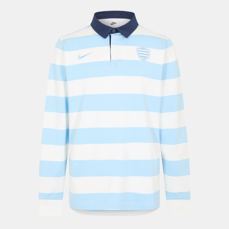 Image of Nike Racing 92 Long Sleeve Polo Shirt Mens 2025 2026 Wht/Pnt/Ob male S