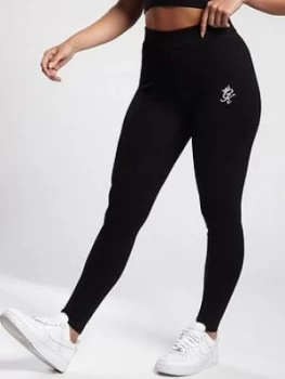 Image of Gym King Ribbed Leggings - Black