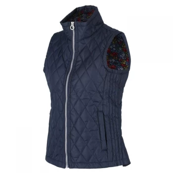 Image of Regatta Charna Quilted Bodywarmer - Navy/Ditsy