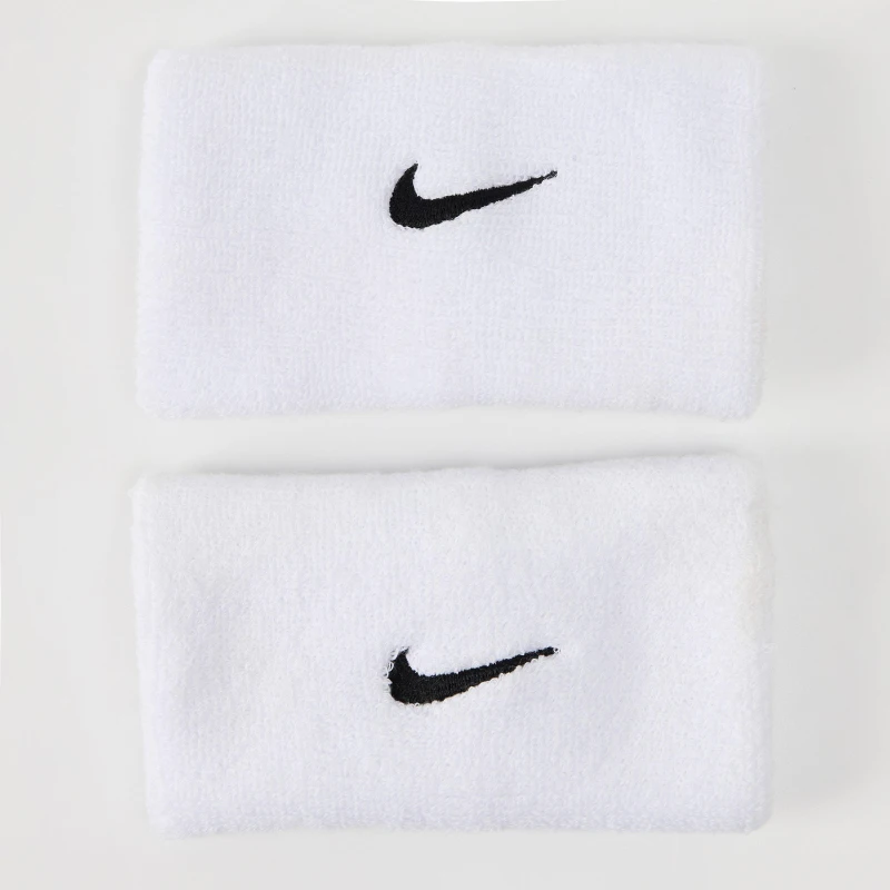 Image of Nike Double Wrist Band White/Black unisex One Size