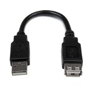 Image of StarTech 6" USB 2.0 Extension Adapter Cable A to A MF