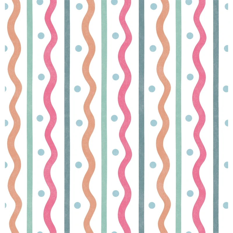 Image of Arthouse Squiggle Stripe Rust Multi Wallpaper Orange unisex One Size