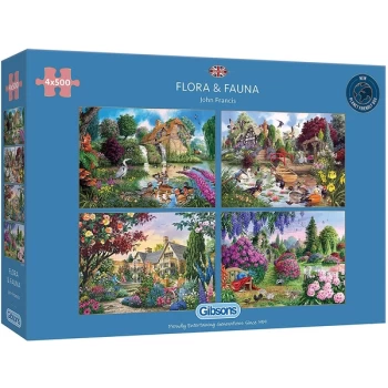 Image of Flora & Fauna Jigsaw Puzzle - 4x500 Pieces