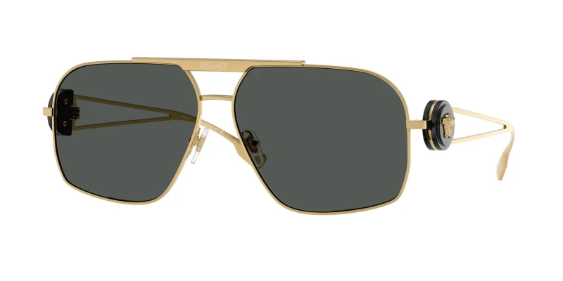 Image of Versace Solid Pilot Sunglasses, 62mm