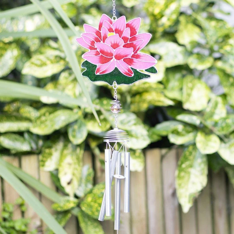 Image of Something Different Water Lily Windchime Pink unisex One Size