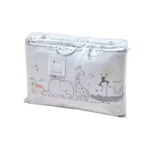 Image of East Coast Nursery - Silvercloud 3 Piece Bedding Set Safari Friends (coverlet Bumper Fitted Sheet)