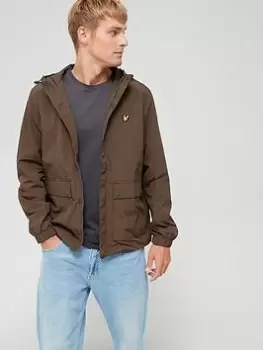 Image of Lyle & Scott Lyle & Scott Hooded Pocket Jacket - Olive, Olive Size XL Men