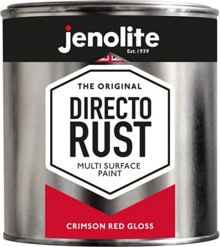 Image of Jenolite Directorust All-in-One Multi Surface Paint - Crimson Red Gloss - 1L