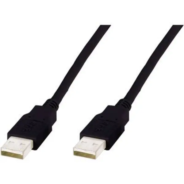 Image of Digitus USB cable USB 2.0 USB-A plug, USB-A plug 1.80 m Black AK-300100-018-S AK-300100-018-S