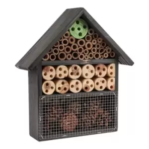 Image of Deluxe Freestanding or Wall Mounted Wooden Insect & Bee House / Hotel