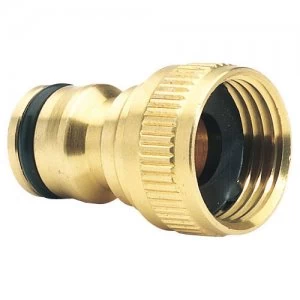 Image of Draper Expert Brass Hose Pipe Tap Connector 1/2" / 12.5mm Pack of 1