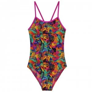 Image of Slazenger Thin Strap Swimsuit Junior Girls - Flower/Multi