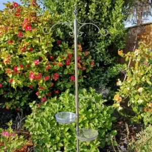 Image of 2.2m Tom Chambers Heavy Duty Classic Pewter Metal Wild Bird Garden Feeding Station
