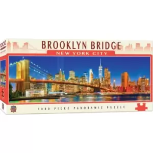 Image of Masterpieces Puzzle City Panoramic Brooklyn Bridge NYC Puzzle 1000 piece jigsaw puzzle